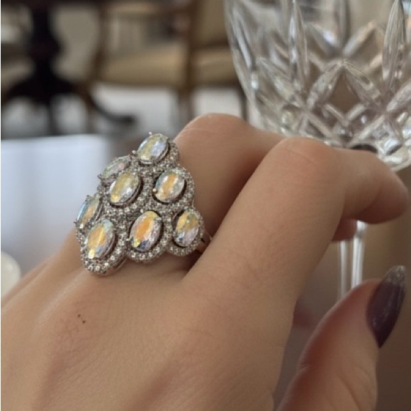 Jewelry - Elegant Sterling‎ Silver and blue obsidian Women's Ring